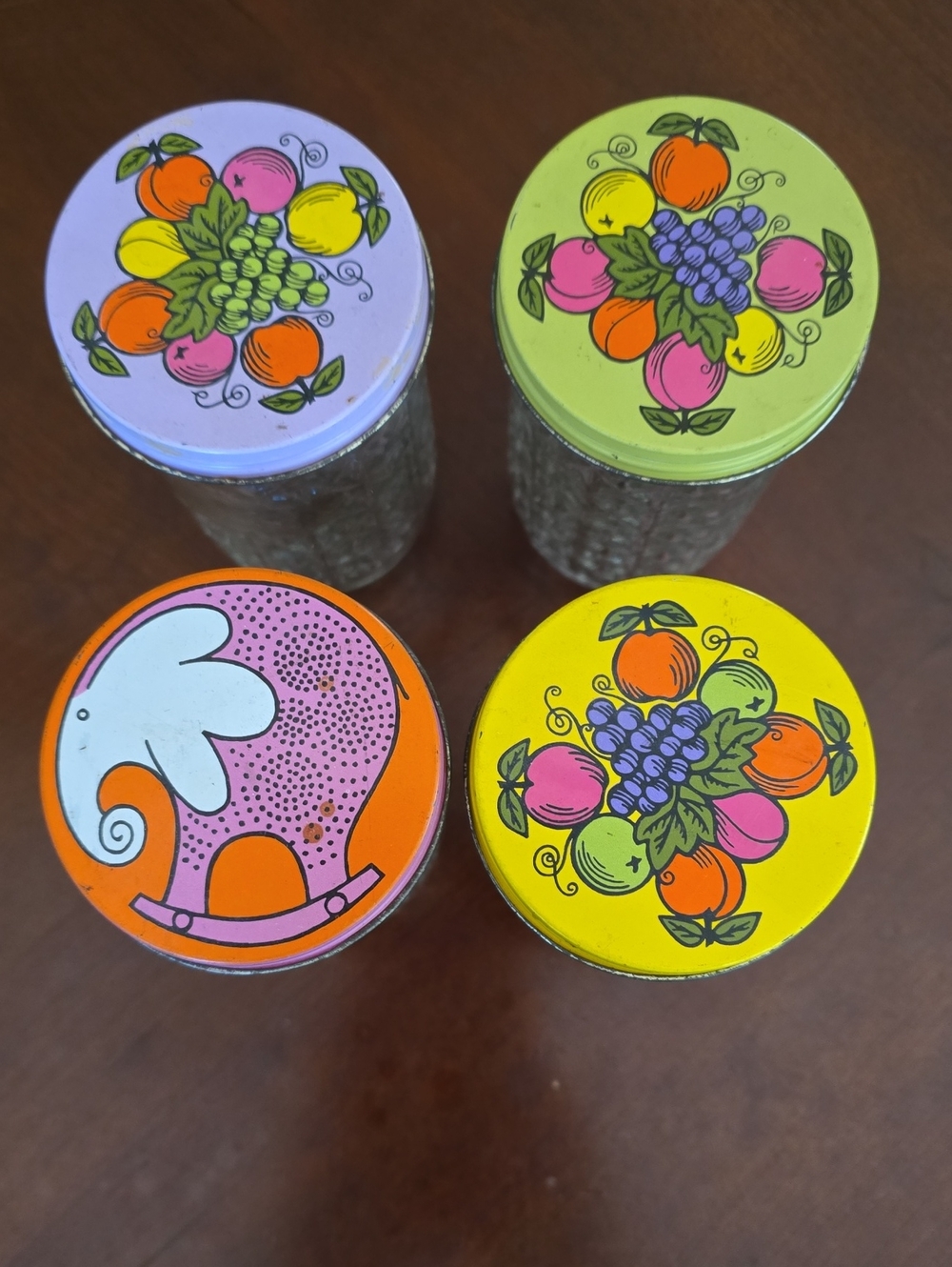 Vtg Ball Quilted Crystal Jelly Jars
